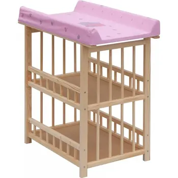 přebalovací pult a komoda Přebalovací pult Jáš Přírodní - Slon růžový (2895)