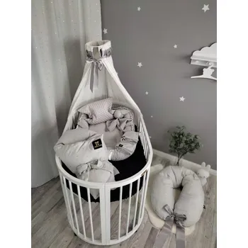 Hnízdečko pro miminko Set do postýlky Mimoušek šedý ledovec