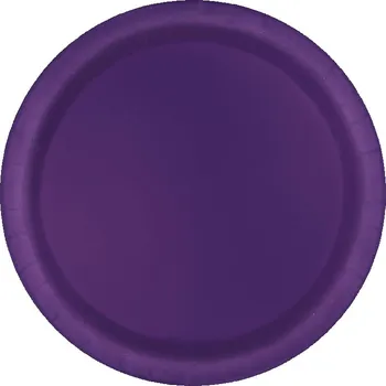 Party nádobí Talíře papírové fialové 20 ks 17,5 cm 33044