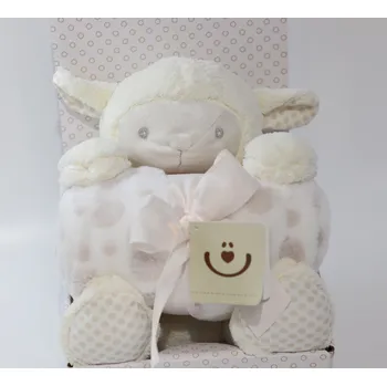 Dětská deka Deka dětská + hračka bílá ovečka Bobobaby dárková sada