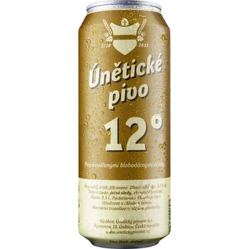 Pivo Únětické pivo 12 - 0,5l - plech