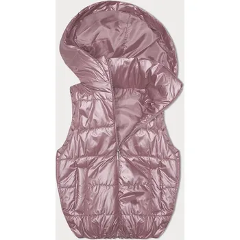 Dámská vesta Růžová péřová vesta s kapucí - PUFFY ROSE, odstíny růžové S (36) i392_23466-46