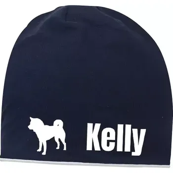 Čepice Čepice s potiskem vašeho psa Navy / bílá