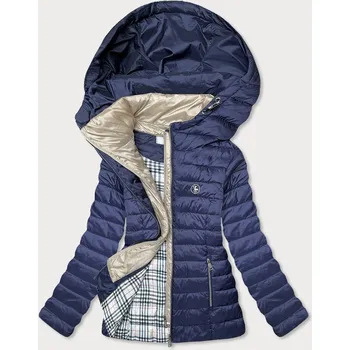 Dámská cargo bunda Modrá prošívaná bunda s kapucí Kedavros, odstíny modré S (36) i392_21972-46