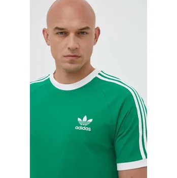 Pánské tričko Bavlněné tričko adidas Originals Adicolor 3-Stripes IM0410 zelená 77X, vel. M