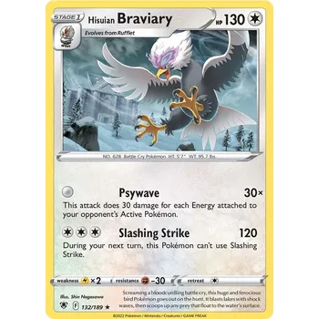Karetní hra Pokémon TCG Hisuian Braviary 132/189