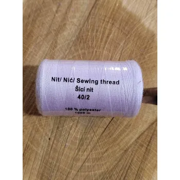 Nit Polyesterové nitě pro overlocky i klasické šití návin 1000 m PES 40/2 James pudrová světlá