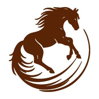 Samolepící dekorace Kůň 107 pravá v kruhu (15 - hnědá) SAMOLEPKA NA AUTO, NÁLEPKA, FÓLIE, POLEP, TUNING, VLASTNÍ TEXT, TISK, AUTOSAMOLEPKY.cz, POLEPY, OBRÁZEK, LOGO, 3D STICKERS