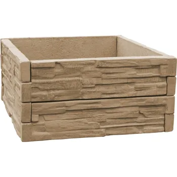 Vyvýšený záhon Betonový vyvýšený záhon 100 x 100 cm, výšky 50 cm, pískovec