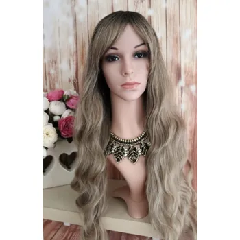 Paruka Wigorous Anita - dlouhá vlnitá hnědá blond ombre paruka