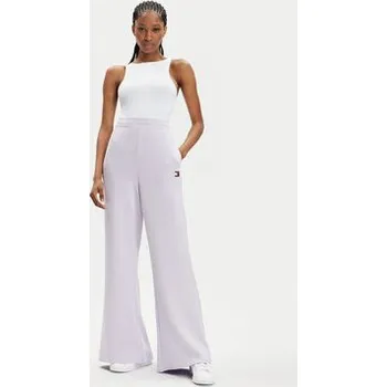 Dámské kalhoty Tommy Jeans Teplákové kalhoty DW0DW17312 Fialová Wide Leg M