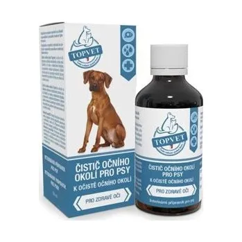 Kosmetika pro psa Čistič očního okolí pro psy TOPVET 50ml