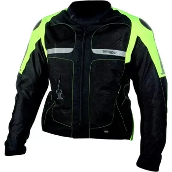 Moto bunda bunda HELITE Vented černo-fluo žlutá