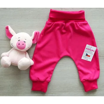 AMÁLKA Bavlněné kalhoty malinové Velikost: 86