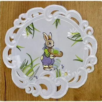 Velikonoční dekorace Velikonoční ubrousek Zajíček II, 30 cm (Zajíc, králík, Velikonoce)