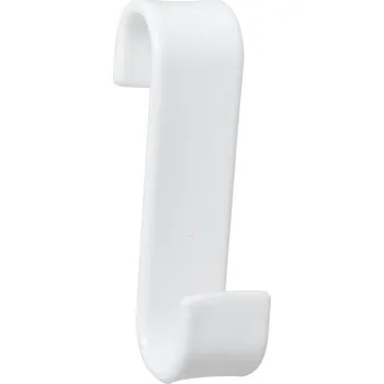 Držák na ručník Erga Neo, háček na topidlo, termoplast, bílá, ERG-YKA-RY.HACZYK PVC WHITE