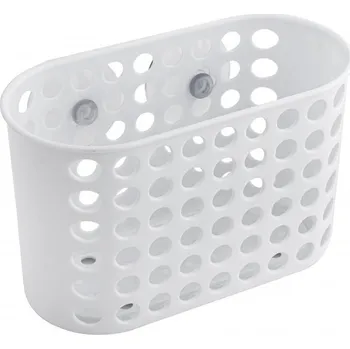 Držák na kartáček Erga Erga, koupelnový koš na kosmetiku 19x8x12 cm na přísavky, bílá, ERG-YKA-RY.KPW0200