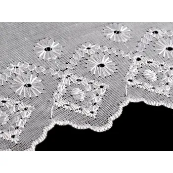 Krajka Madeira - štykování šíře 70 mm návin 13,5 metru - bílá