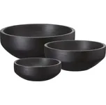 Wikholmform Dřevěné mísy AMALA P.27/23/17,5 cm SET/3ks černé