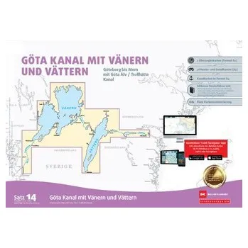Sportbootkarten Satz 14: Göta Kanal mit Vänern und Vättern (Ausgabe 2024/2025)