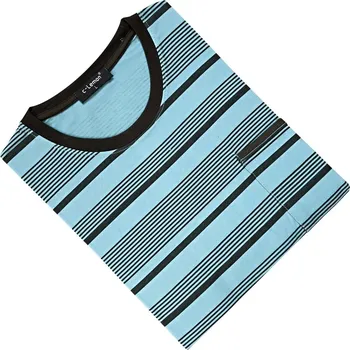 Pánská bavlněná noční košile C-lemon - AL3351- O Barva: Azurově modrá, Velikost: L