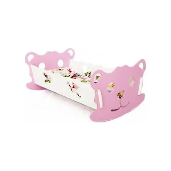 Panenka Kołyska drewniana dla lalek kolorowa MIX