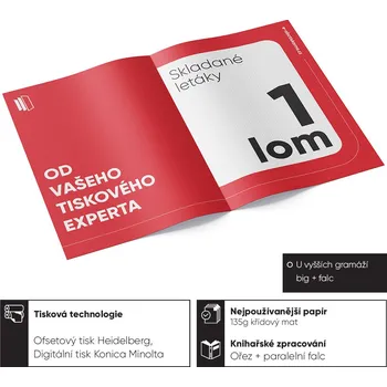 Letáky s lomem A6 na výšku / šířku