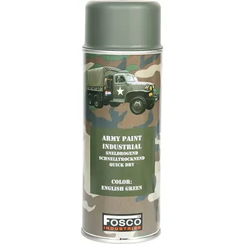 Airsoft FOSCO Barva ARMY ve spreji 400ml ZELENÁ ANGLICKÁ