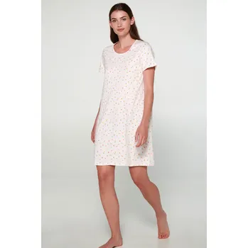 Dámská noční košile Vamp - Noční košile s krátkým rukávem 19908 - Vamp pink S