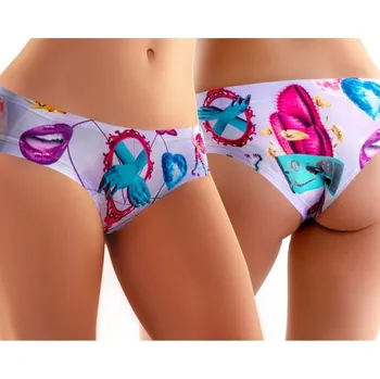 Kalhotky Meméme Art music dámské kalhotky Barva: bílá, Velikost: L