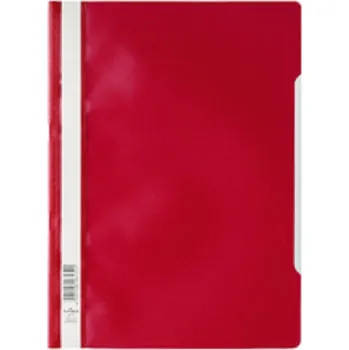 Durable 2573, rychlovazač PP, průhledná přední strana A4 Barva: Červená