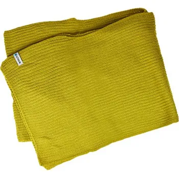 Šála L-Merch Pletená šála C1486 Mustard 160 x 25 cm