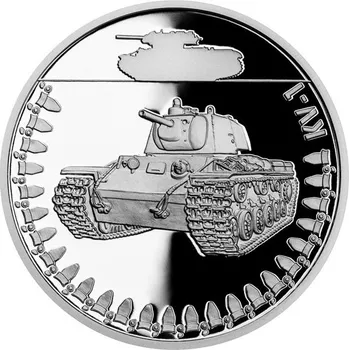 Stříbrná mince Obrněná technika - KV-1 proof