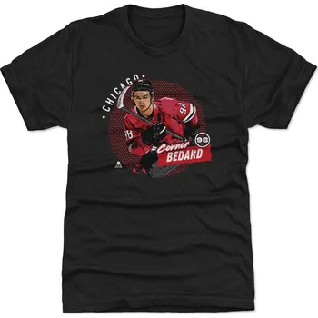 Pánské tričko Pánské tričko Chicago Blackhawks NHL Connor Bedard #98 Dots WHT 500 Level Velikost: XXL