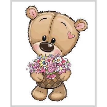 Samolepící dekorace Samolepka medvídek 14x20 cm