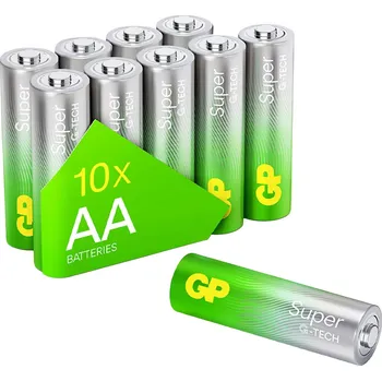 Článková baterie GP Batteries Super tužková baterie AA alkalicko-manganová 1.5 V 10 ks