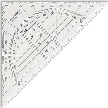 pravítka Trojúhelník KOH-I-NOOR s úhloměrem