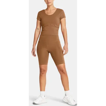 Dámské tričko Under Armour Meridian SS Fitted 1379156-253 Hnědá MD
