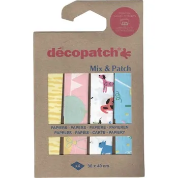 Umělecký papír décopatch Papíry na decoupage (4ks) kolekce č.37