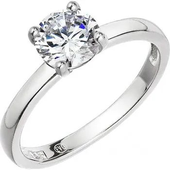 Prsten Stříbrný prsten se zirkonem bílý 15004.1 velikost 54