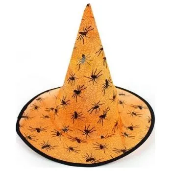 Klobouk Klobouk čarodějnický oranžový dospělý