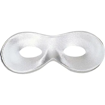 Karnevalový kostým Škraboška Fiesta metalic stříbrná