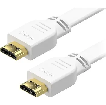 Datový kabel AlzaPower Flat HDMI 1.4 High Speed 4K 1m bílý