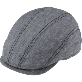 Čepice Fiebig - Headwear since 1903 Pánská letní šedá bekovka od Fiebig - bavlna a len Velikost: 61 cm (XL)