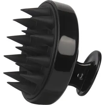 Masážní přístroj Silikonový masážní hřeben pro mytí vlasů a masáž hlavy - Černá