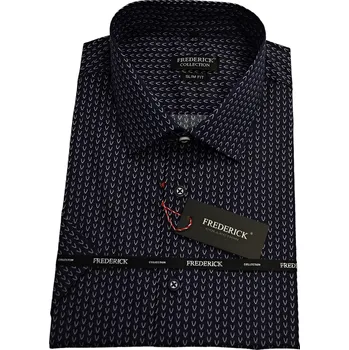 Pánská košile Pánská košile s krátkým rukávem - střih SLIM - vzor F591 - 38