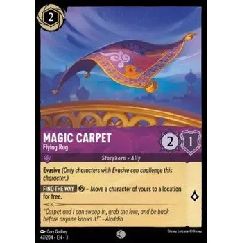 Sběratelská karetní hra INK 047/204 Magic Carpet - Flying Rug - Into The Inklands Stav: Near Mint, Verze: HOLO