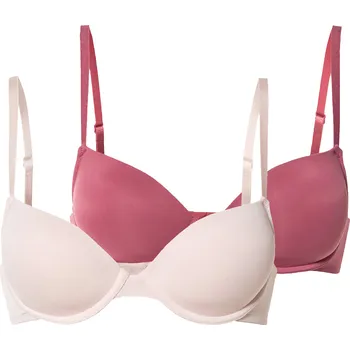 Podprsenka esmara® Dámská podprsenka, 2 kusy (85b, červená / světle růžová)
