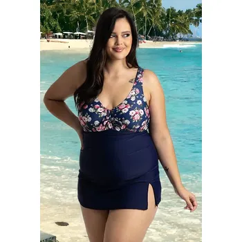 Dámské plavky Jednodílné tankiny Kypr tmavě modré zeštíhlující 105H