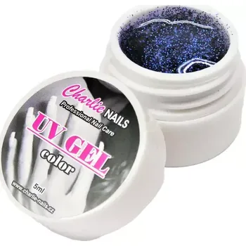 Charlie UV/LED gel 5ml - modrý glitter č.428